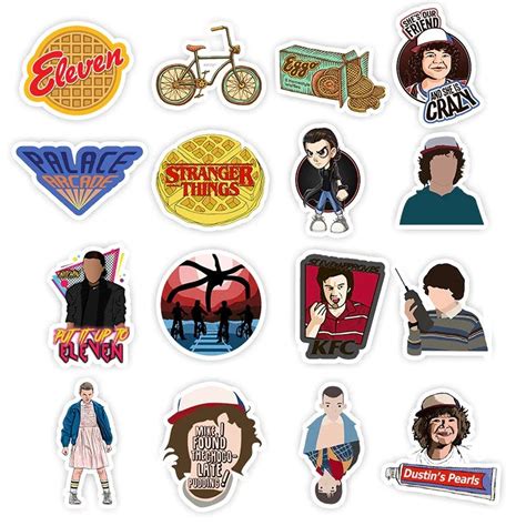 50pcs Stranger Things Stickers Pack American Cartoon Movie Etsy