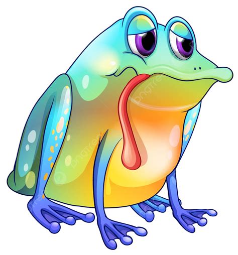 A Colorful Sad Frog Sad Red Old Vector Sad Red Old Png And Vector
