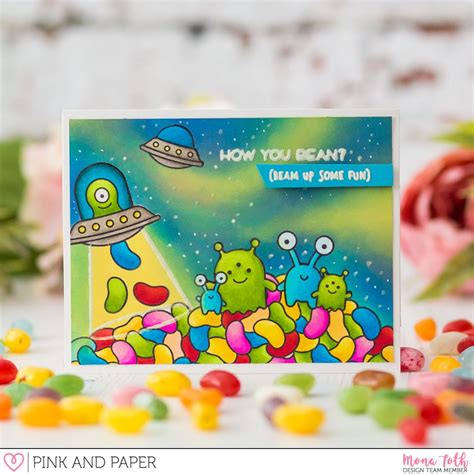 Lawn Fawn Beam Me Up Cards Mona Toth Pink And Paper Blog Card