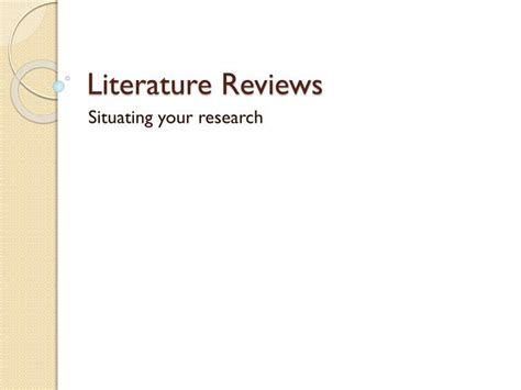 Ppt Literature Reviews Powerpoint Presentation Free Download Id