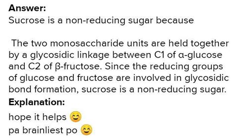 Which Food Sample Could Probably Have Sucrosea Non Reducing Sugarwhy