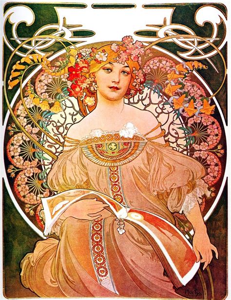 Alphonse Mucha P1 Reveriedaydream 1896 Free Stock Illustrations