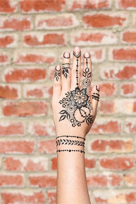 Henna Hands Mehendi Pattern Female Palms Design Decoration