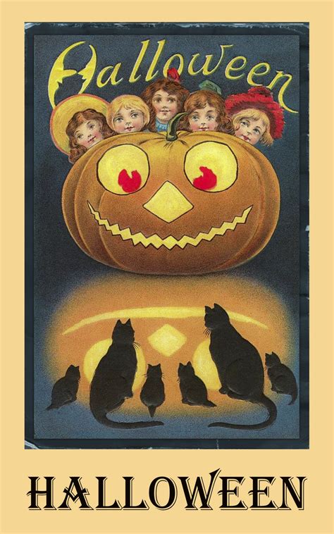 Halloween Greeting Vintage Poster Free Stock Photo Public Domain Pictures