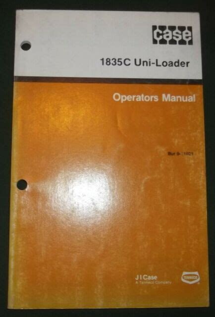 Case 1835c Uni Loader Skid Steer Operation And Maintenance Book Manual Ebay