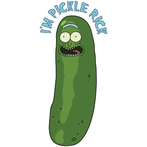 Pickle Rick Sticker By Ognjen White Background 3x3 Rick And