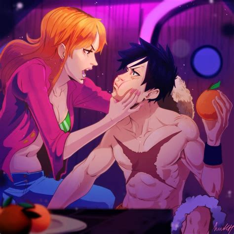 Luffy And Nami Almost Kiss By Heivais On Deviantart In 2021 One Piece