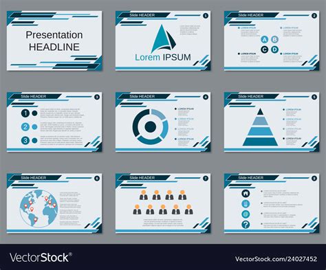 Professional Business Presentation Template Vector Image