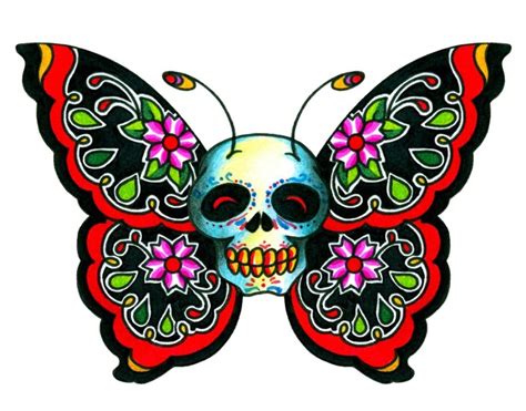 Pin By Carol Widgren On Skulls Butterfly Tattoo Designs Sugar Skull