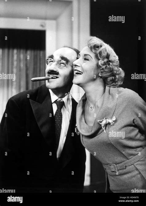 The Arlene Francis Show Eddie Hugh As Groucho Marx Arlene Francis On Set 1957 58 Stock