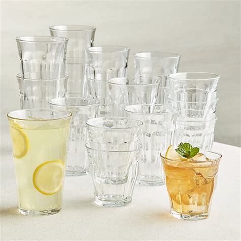 Duralex ® Picardie Glass Tumblers Set Of 18 Crate And Barrel