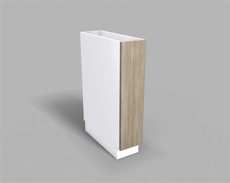 Plywood shaker vanity base cabinet with 3 soft close drawers in painted pacific white. Kitchen Base Cabinet 20 cm 3D asset | CGTrader