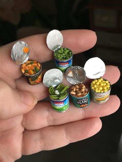 5pc Miniature Canned Food Realistic Barbie Doll Food Things To Make