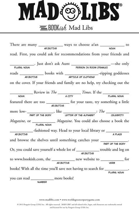 Mad libs printables and activities by the brightly editors mad libs provide an entertaining and engaging way to teach kids about nouns, verbs, adjectives, and adverbs, and they can be used to reinforce essential grammar, reading comprehension, and vocabulary skills. Play This Mad Lib at a Baby Shower