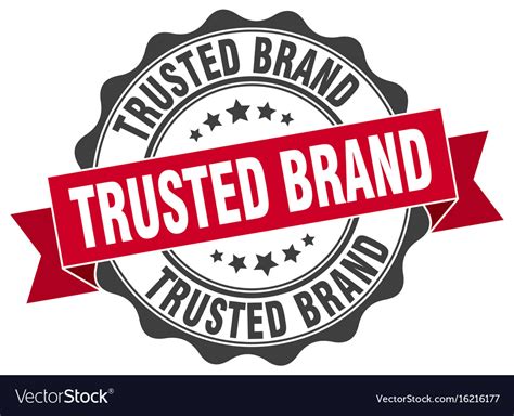 Trusted Brand Stamp Sign Seal Royalty Free Vector Image