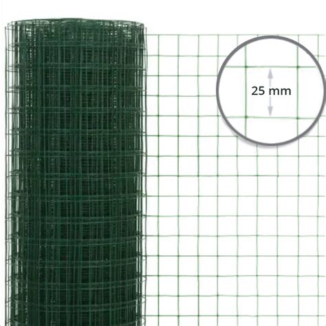 25mm x 25mm economy pvc coated welded mesh h90cm x l30m 17g 19g wire fence