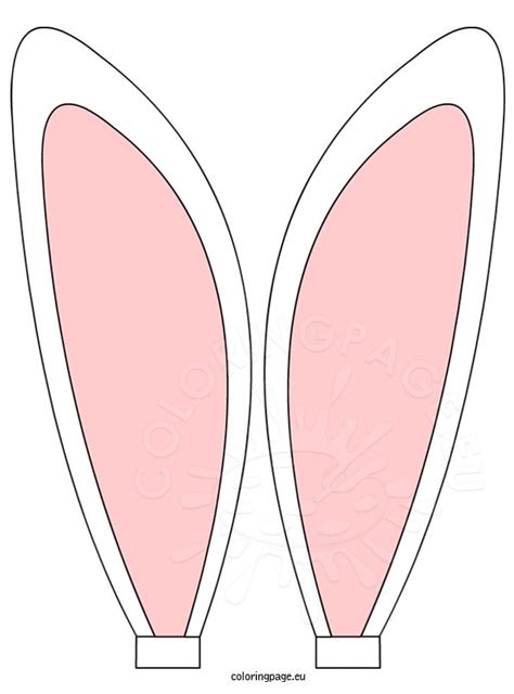 bunny ears coloring page