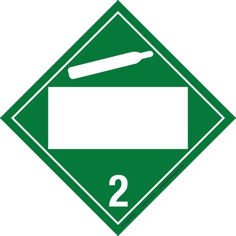 Class 2 2 International TDG Placard With Blank UN Box Non Flammable
