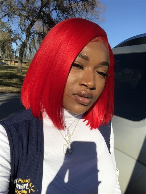Red Hairstyles For Black Women With Weave