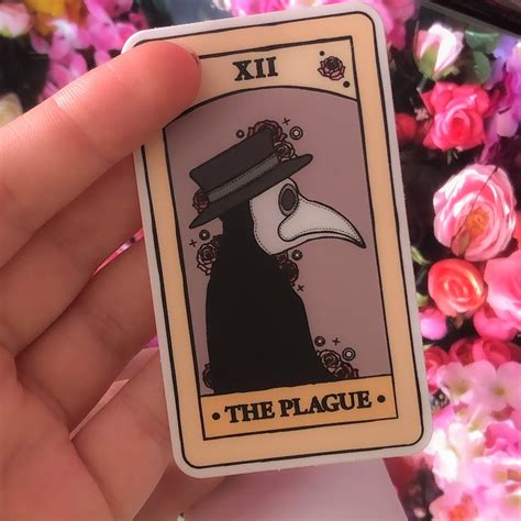 The Plague Tarot Card Matte Thick Vinyl Sticker Halloween Etsy