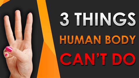 3 Things Human Body Cant Do Human Body Facts Youtube