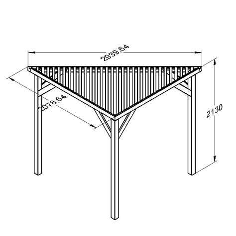 Slatted Corner Pergola Forest Garden Wood Pergola Modern Pergola