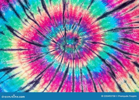 Spiral Tie Dye Pattern Abstract Texture Background Stock Photo Image