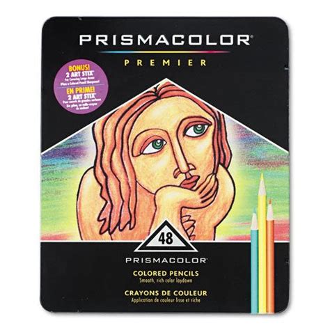 Prismacolor Premier Colored Pencils 48 Assorted Color Pencils Paper