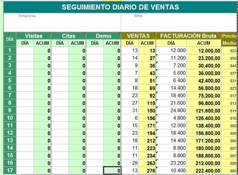 Formato En Excel Control Diario De Ventas Bs 1100000 En Mercado Libre