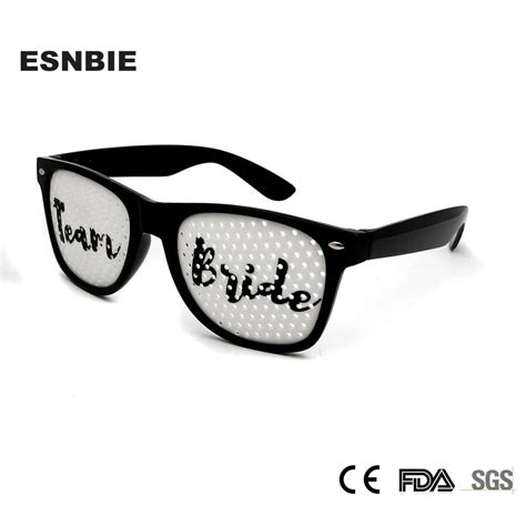 Esnbie Vision Care Hole Glasses Corrective Myopia Eyewear Womens Square Sunglasses Men Fashion