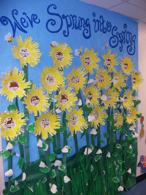 Art Spring Board Displaying Sunflowers We Made Kecec Spring 2008