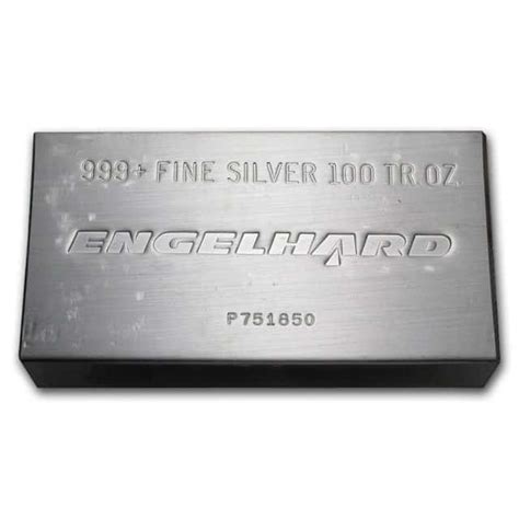 100 Oz Engelhard Silver Bar Bulk Price 500 Oz Or More Gold Survival