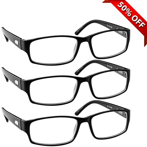 Reading Glasses 275 3 Pack Of Readers For Men And Women 3 Black