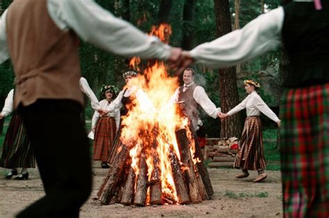 Jāņi Latvia Folk Festival And Celebration