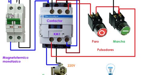 Marcha Y Paro Monofásico Diagrama De Instalacion Electrica