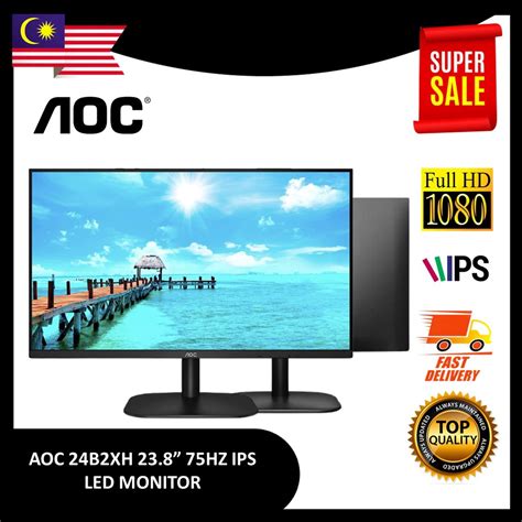 Aoc 24b2xh 23 8 Ips Full Hd Led Monitor Shopee Malaysia