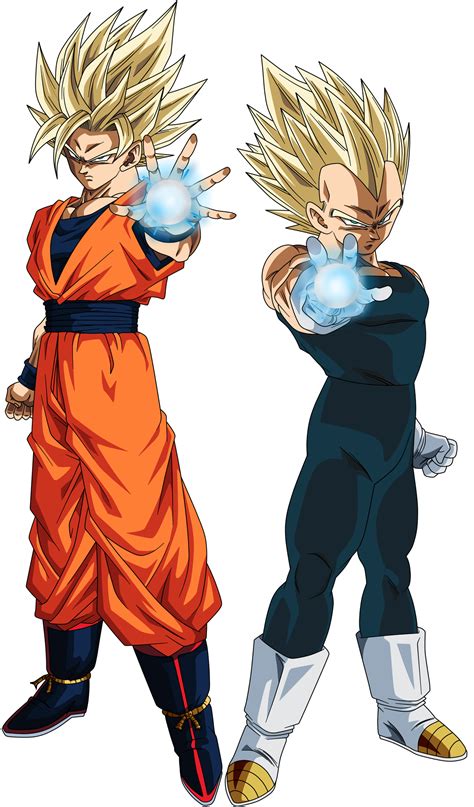 Goku Super Saiyan 2 And Vegeta Super Saiyan 2 By Crismarshall On