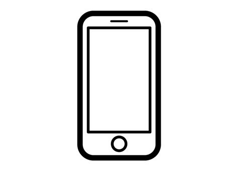 Cell Phone Clipart Black And White รูปblack Mobile Phone Beautiful