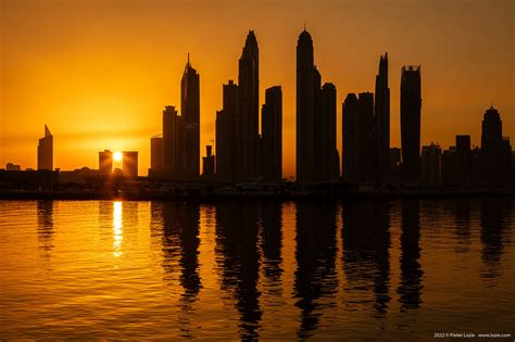 Jbr Skyline At Sunrise Dubai Uae Pieter Lozie Photography