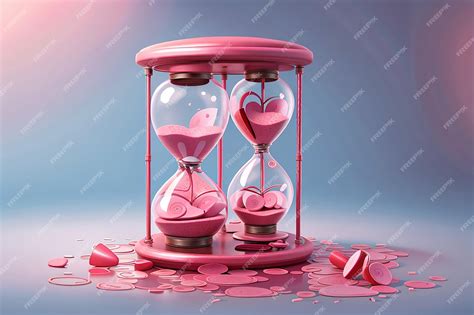 Premium Ai Image Pink Hourglass Heart Donor Day Blood Transfusion 3d