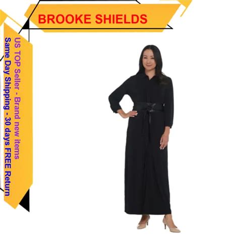 Brooke Shields Timeless Regular Knit Maxi Dress With Belt Black Xs