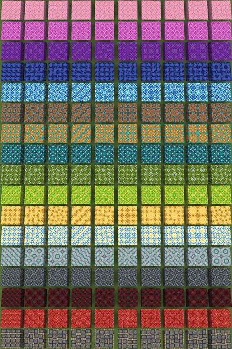 Here's 10 of them, in case you might need inspiration for your floor or wall design. Minecraft: 10 Glazed Terracotta Patterns by Zariem on ...