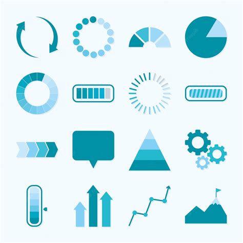 Premium Vector | Progress symbols set