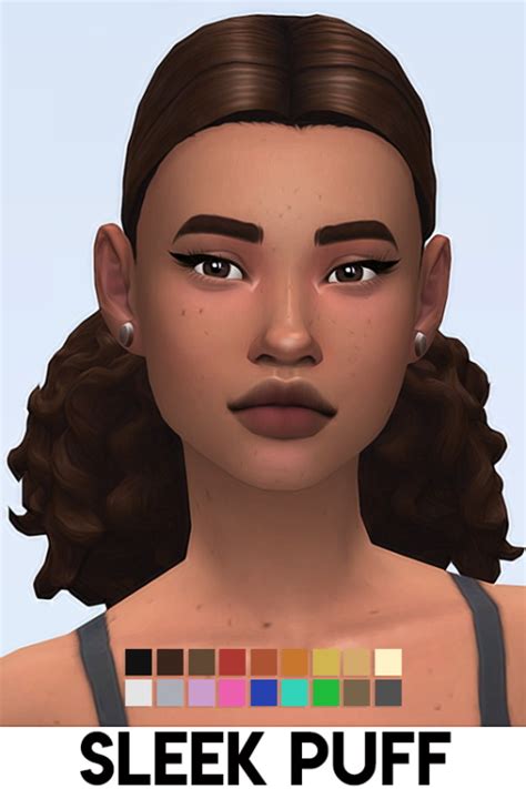 Imvikai Sleek Puff Hair Sims 4 Hairs Sims 4 Sims Sims 4 Characters