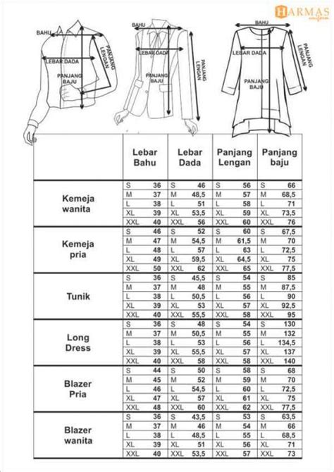 Ukuran Standar Baju Wanita Lengkap Dengan Tabel Vrogue