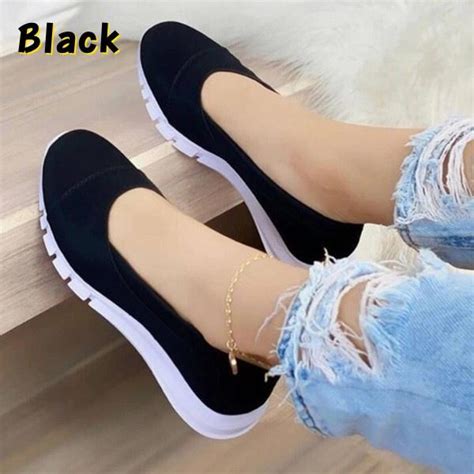💰kjøp Summer New Fashion Womens Casual Single Shoes Slip On Loafers