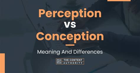 Perception Vs Conception Meaning And Differences