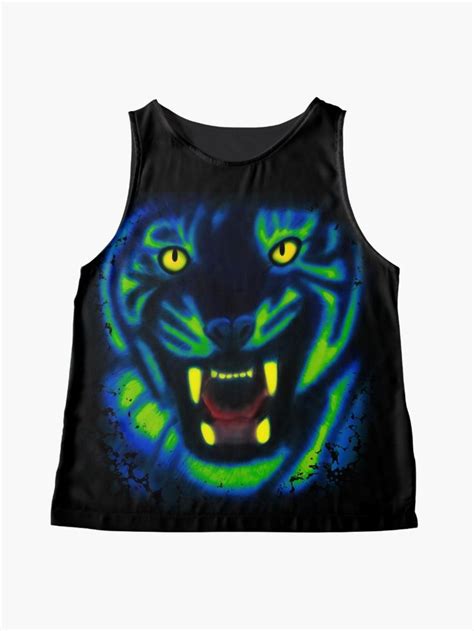 Scary Green And Blue Demonic Tiger With Glowing Eyes And