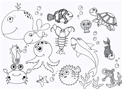 Under The Sea Coloring Pages For Preschool Coloring Pages