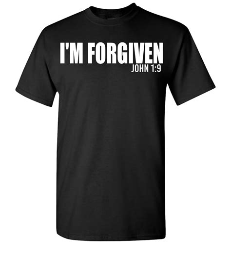 Im Forgiven White Short Sleeve T Shirt Black Tee Shirt Connection